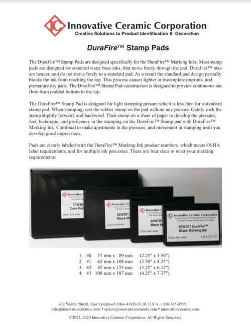 DuraFire™ Stamp Pads