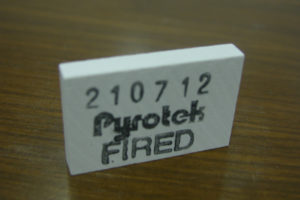 First Line: Pyrotek Tile with DuraFire™ Ink Second & Third Lines: Pyrotek Ink Before Changing Over to Durafire™ Ink